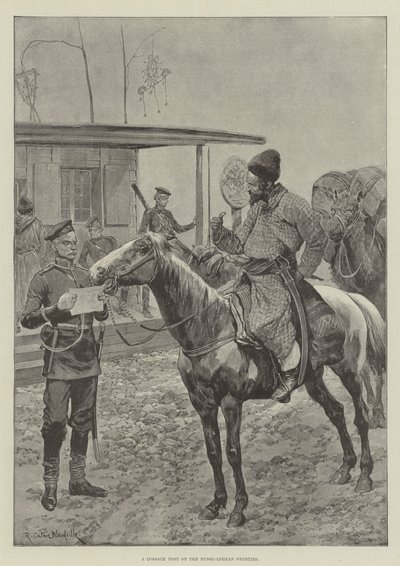 A Cossack Post on the Russo-Afghan Frontier by Richard Caton Woodville junior